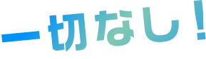 一切なし！
