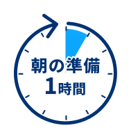 朝の準備1時間